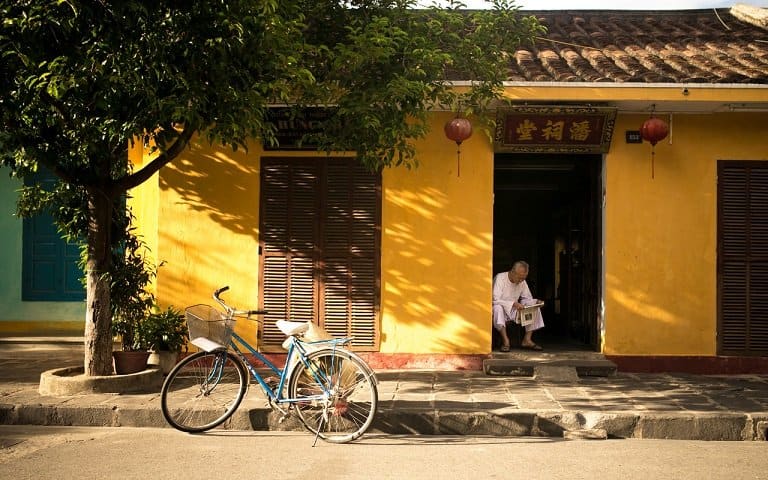 yellow house in asia