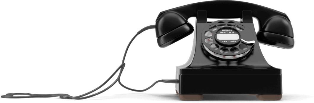 rotary dial black phone