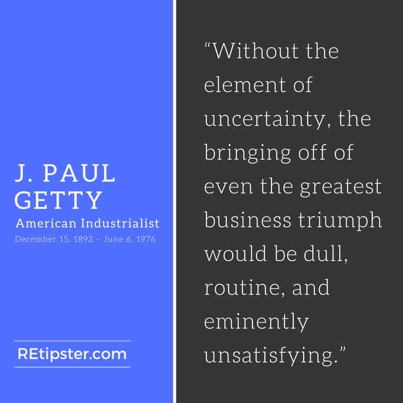 J. Paul Getty uncertainty