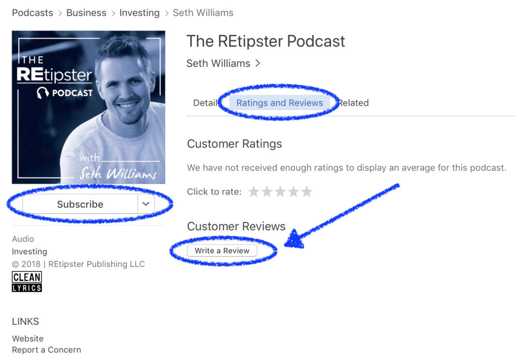review the retipster podcast on itunes