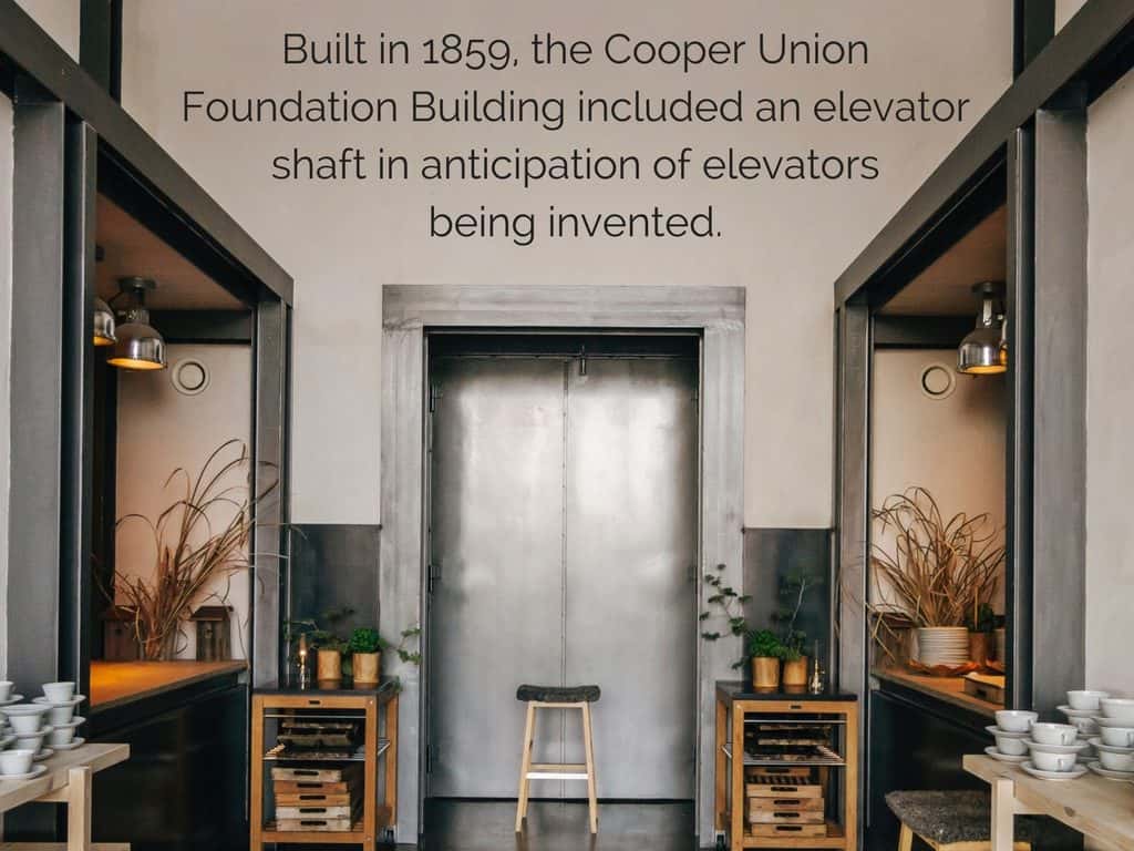 Cooper Union Foundation Building elevator shaft