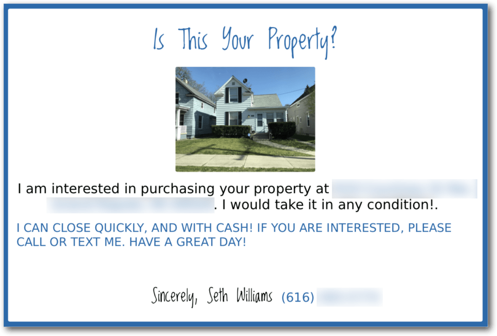 Is this your property postcard front