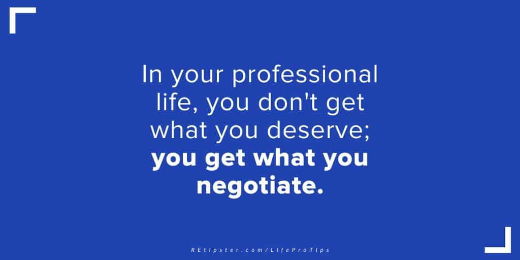 negotiate not deserved