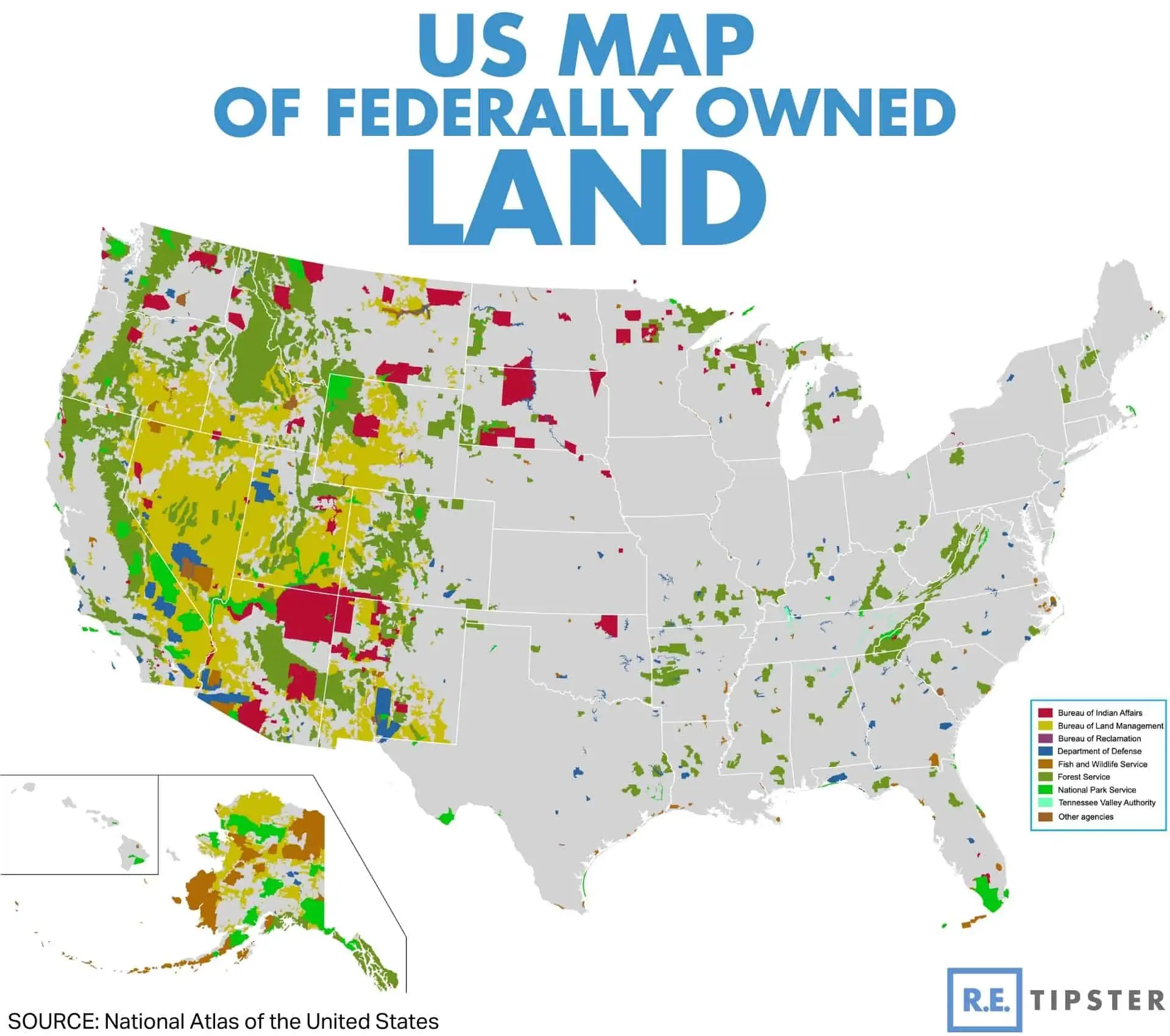 US Map Federally Owned Land