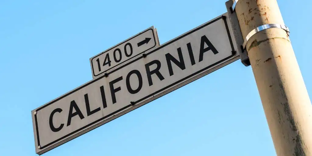 california street sign