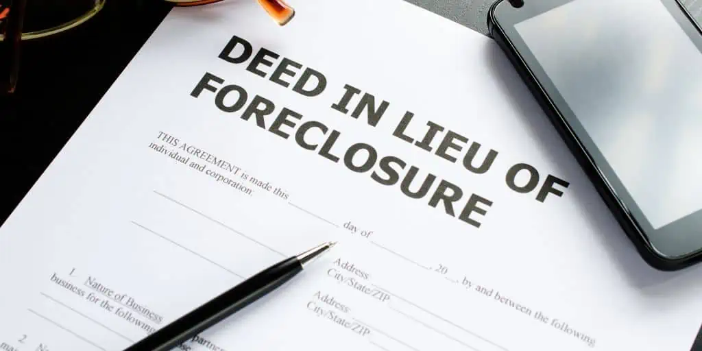 deed in lieu of foreclosure